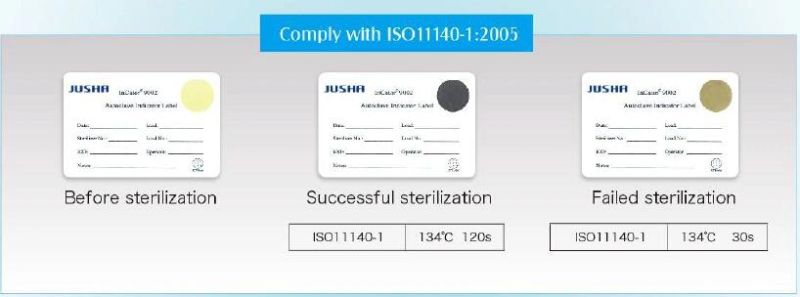Jusha Steam Sterilization Indicator Label, Surgical Consumables, Chemical Indication