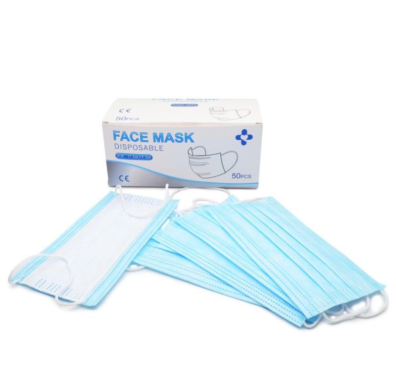 Non Woven Disposable Face Mask Breathable 3ply Face Mask