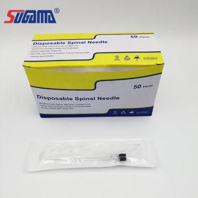 Disposable Quincke Point Spinal Needles Sizes and Color