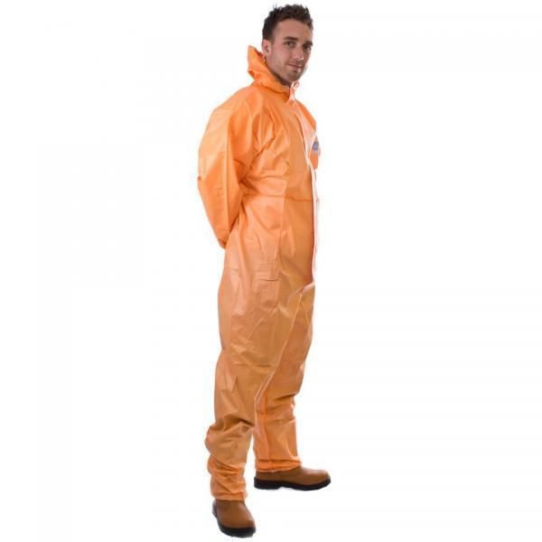 Polypropylene Hooded Jumpsuit with Zip Closure White Color Disposable
