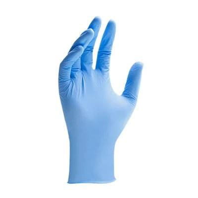 Blue Disposable Nitrile Examination Gloves Heavy Duty Testing Gloves