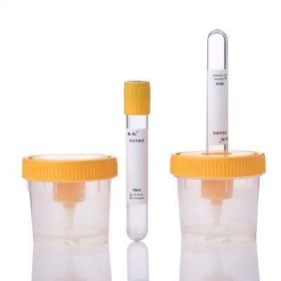 Plastic Urine Container Collection Cup Disposable Medical Vacuum Urine Collection Tube with Urine Test Container