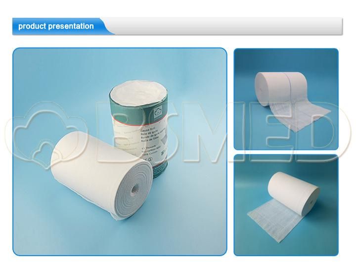 100% Cotton Medical Gauze Roll (Manufacturer with CE. ISO certificated)