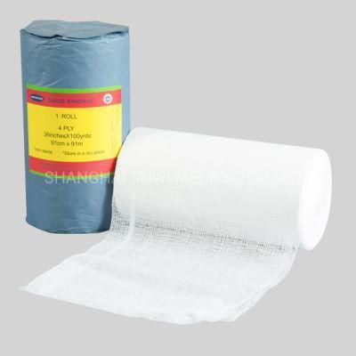 Hemostatic Medical Consumable Cotton Medical Gauze Bandage Roll Sterile or Non-Sterile