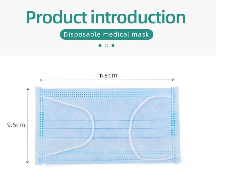 Blue Disposable Surgical Earloop Face Mask with Ce