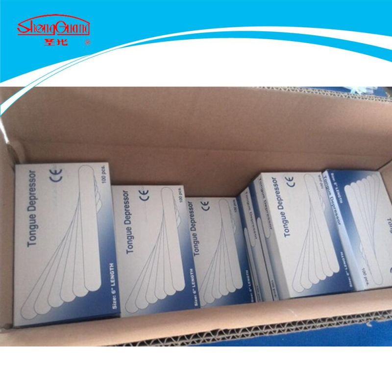 Disposable Medical Smooth Wooden Bamboo Tongue Depressor