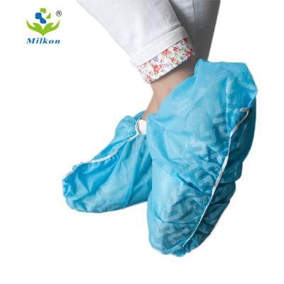 Blue Large CPE Booties Shoes Protectors Coverings, 17X41cm Disposable CPE Shoe Covers