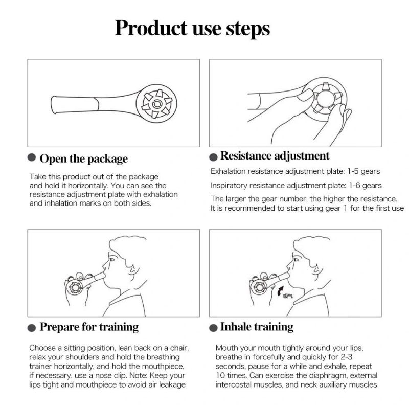 Effective Breathing Practice Exerciser and Lung Breathing Physical Therapy Device
