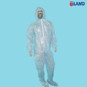 Disposable Nonwoven Plastic/CPE/PE/PP+PE Microporous Polypropylene Protective Gown Type5/6 Coverall with Hooded