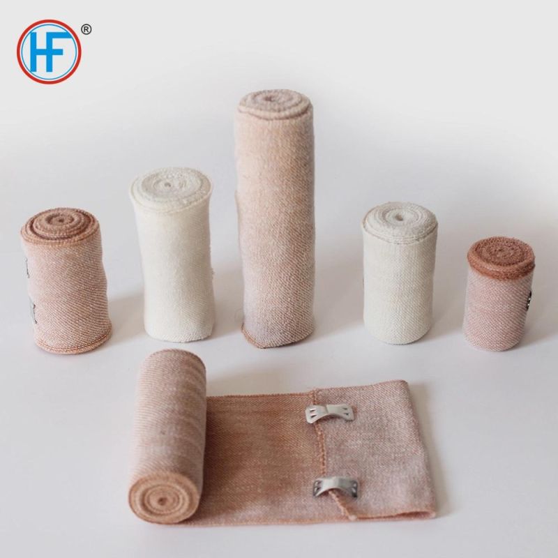 Mdr CE Approved Wholesale Wrapmetal Clip Fabric First Aid Bandage for Clinical Hospital