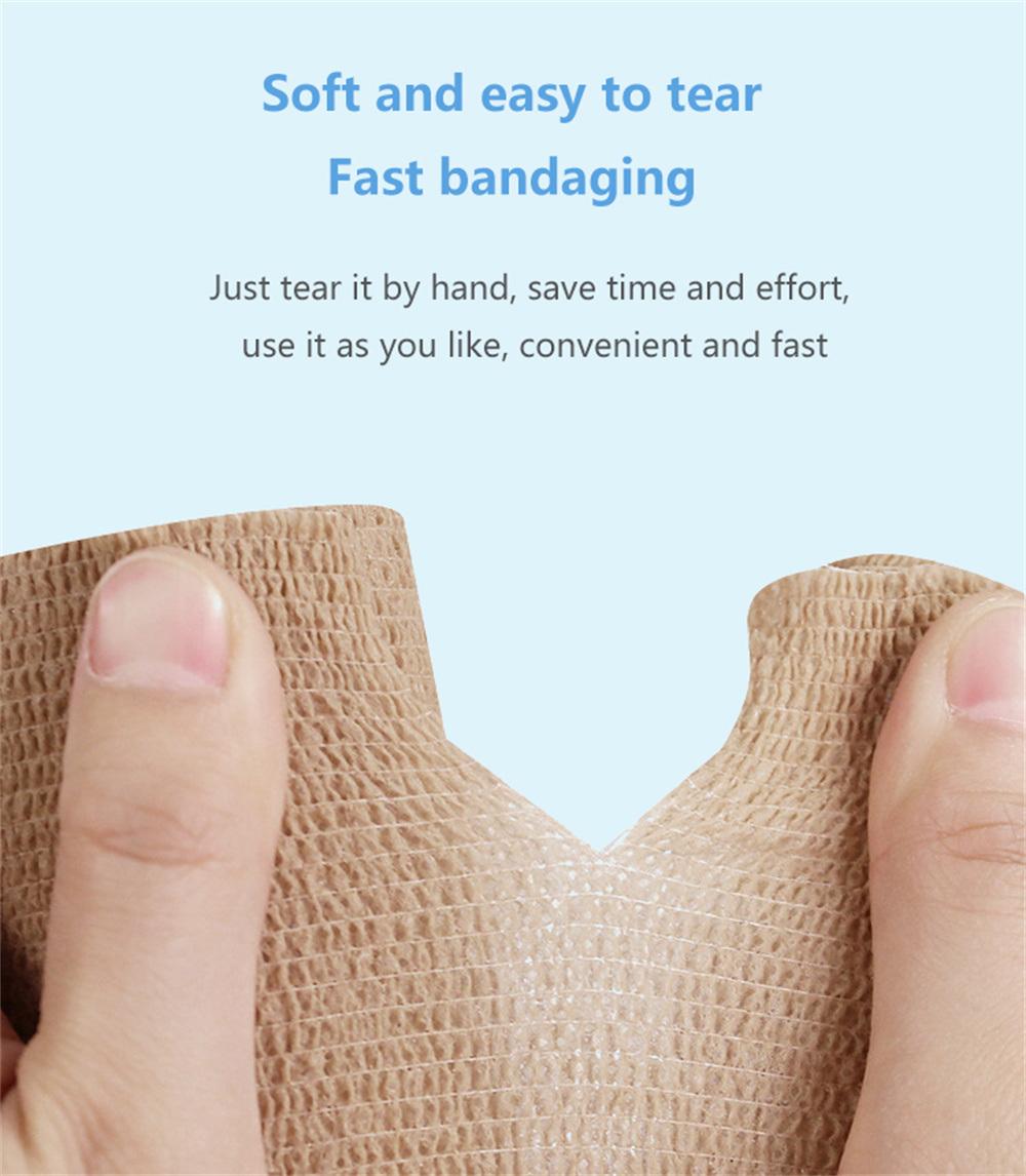 Sport Self Adhesive Elastic Bandage Wrap Tape for Knee Support Pads Finger, Ankle, Palm, Shoulder