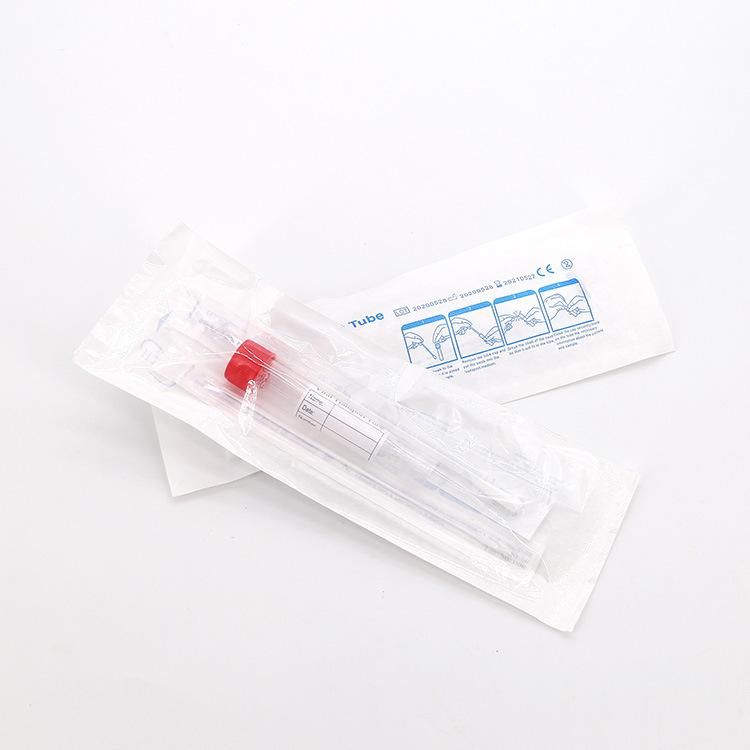 Disposable Activated Sample Tubes Virus Test Kit Viral Sampling Tube Throat Nylon Flocked Swab