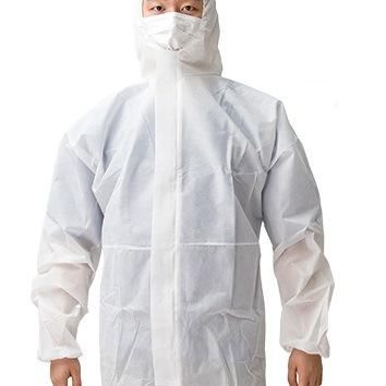Disposable PP/SMS Isolation Gown Safety Protective Clothing Nonwoven Coverall with Hood