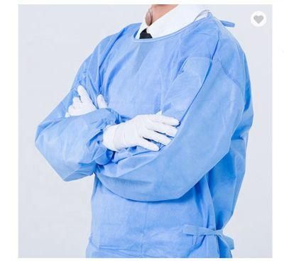 PPE Coverall Blue Medical Disposable Isolation Gown AAMI 3