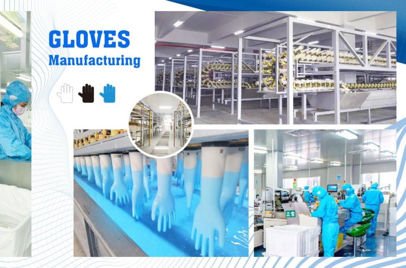 Sterile Powder-Free Disposable Hospital Using Examination Nitrile Gloves