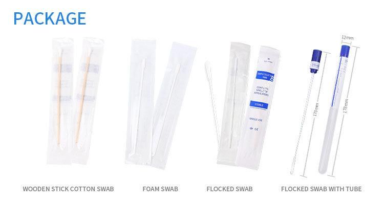 High Standard Disposable Nylon Nasopharyngeal Flocked Test Medical Swab