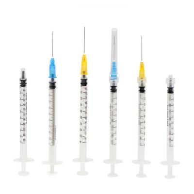 Disposable Plastic Luer Lock Syringes with Needle Vaccine Syringe CE Approved Volume From 1ml to 60ml