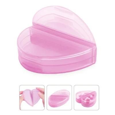 Ce FDA Approved Promotional Gift Heart Shape Pill Case with Two Compartments Promotional Pill Container