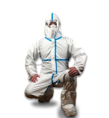 Made in China Hazmat Suit Disposable Non Woven Coveralls