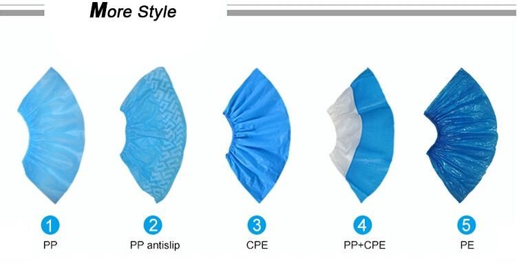 CPE Medical Waterproof Disposable Boot Cover with Elastic, Protective Disposable Overboots