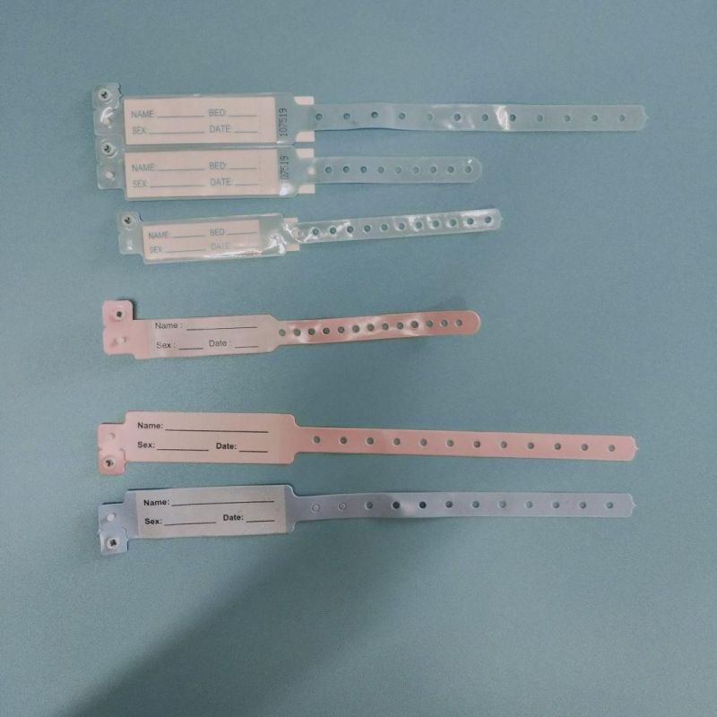 Medical I′d Bands Plastic Factory Wholesale Medical Patient Identification Bracelet Bands
