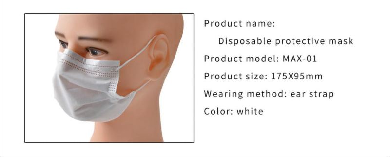 3 Ply Disposable Protective Medical Respirator Face Mask
