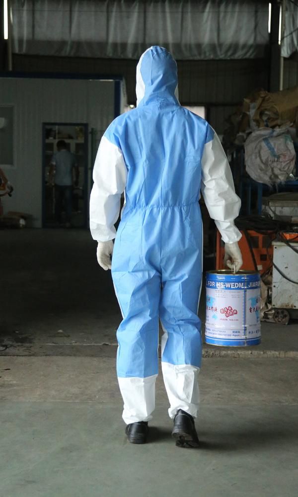 Professional Production Skin-Friendly Breathable Antibacterial Disposable Protective Coverall/Suit for Epidemic Isolation