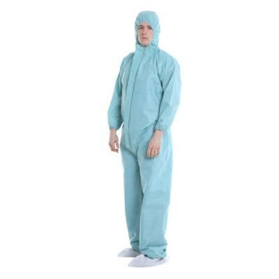 Disposable PP Coveralls with Hood Back Waist Elastic