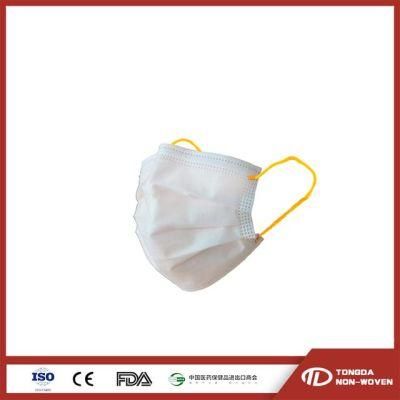 Fashion Stylish 3 Ply White Color Disposable Protective Mask Colorful Earloop