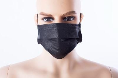 Black Color Nonwoven Disposable Medical Face Mask