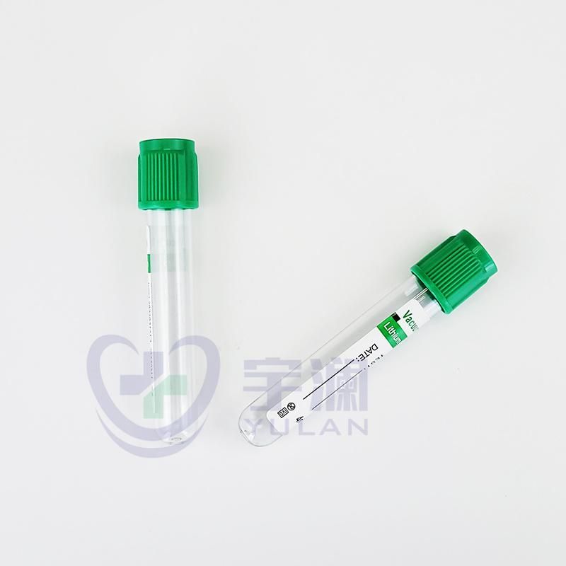 Disposable Pet Vacuum Blood Collection Tube Green Cap Heparin Tube 4ml