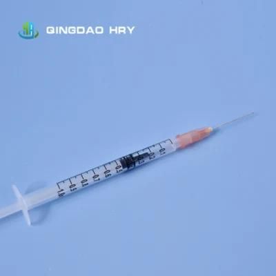 1ml Medical Disposable Luer Slip Syringe Manufacturers Safety Sterile Syringe with Needlle in Stock