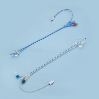 Urethral Use Silicone Urinary Foley Catheter with Temperature Sensor Probe Monitoring