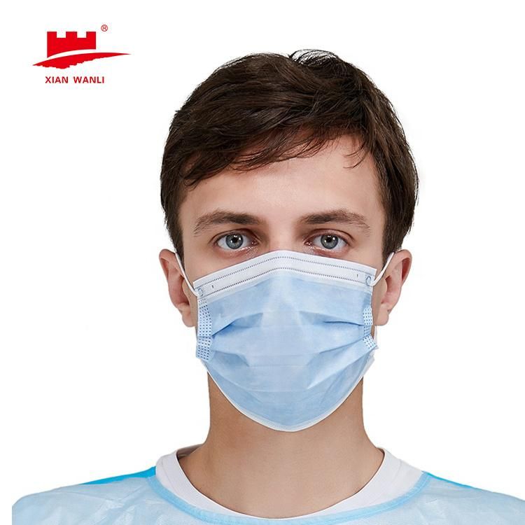 CE Approved Various Colors En14683-2019 Hengfeng Cartons 17.5X9.5cm Masks Disposable Medical Face Mask