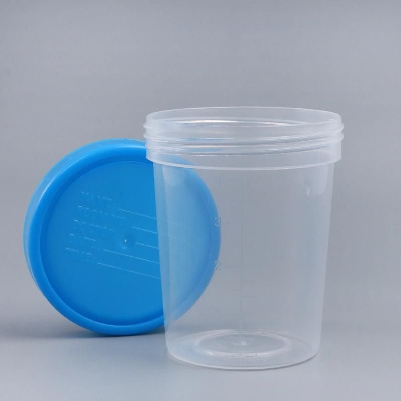 Promotional Blue Cup Specimen Disposable Collection Portable Urine Container