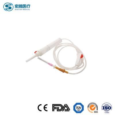 Sunton Y Type Blood Transfusion Set China Transfusion Set Manufacturer Hospital Disposable Luer Lock PVC Blood Tubing Set Blood Transfusion Set