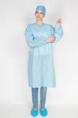 Disposable Surgical Gown with Sleeves, Blue