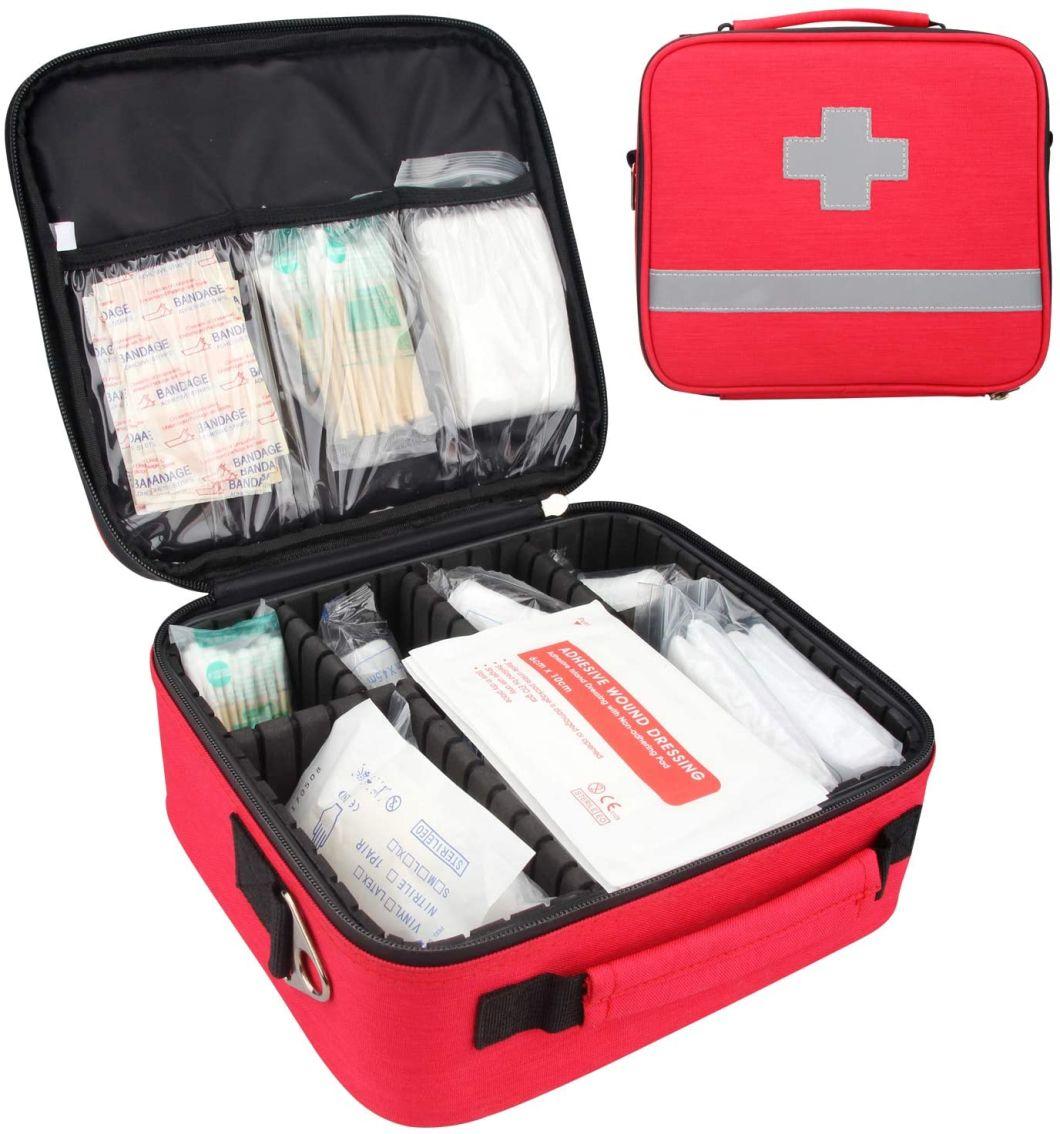 First Aid Kit for Home or Travel 1680d Red Portable First Aid Bag