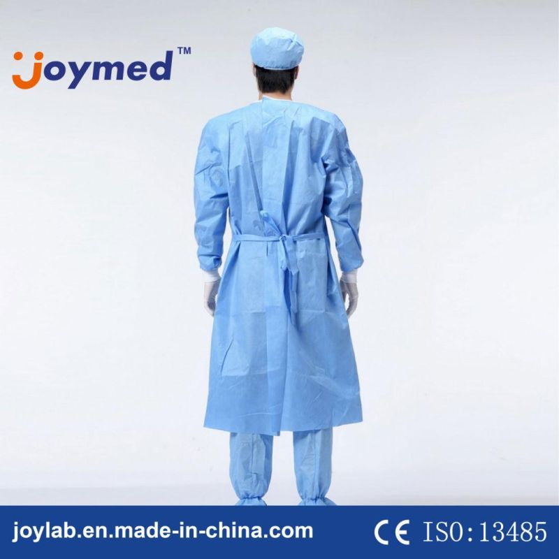 SMS Doctor′s Sterile or Non-Steriel Surgical Gown Isolement Blouse Chirurgicale Disposable Patient Medical Isolation Gown