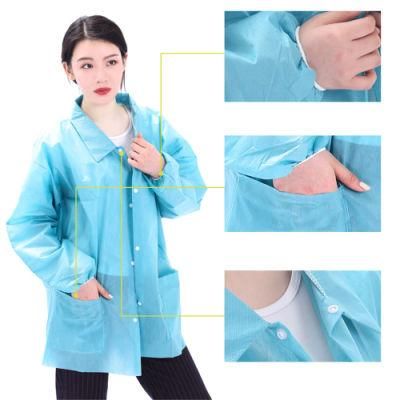 Disposable Nonwoven High Quality SMS Visitor Coat