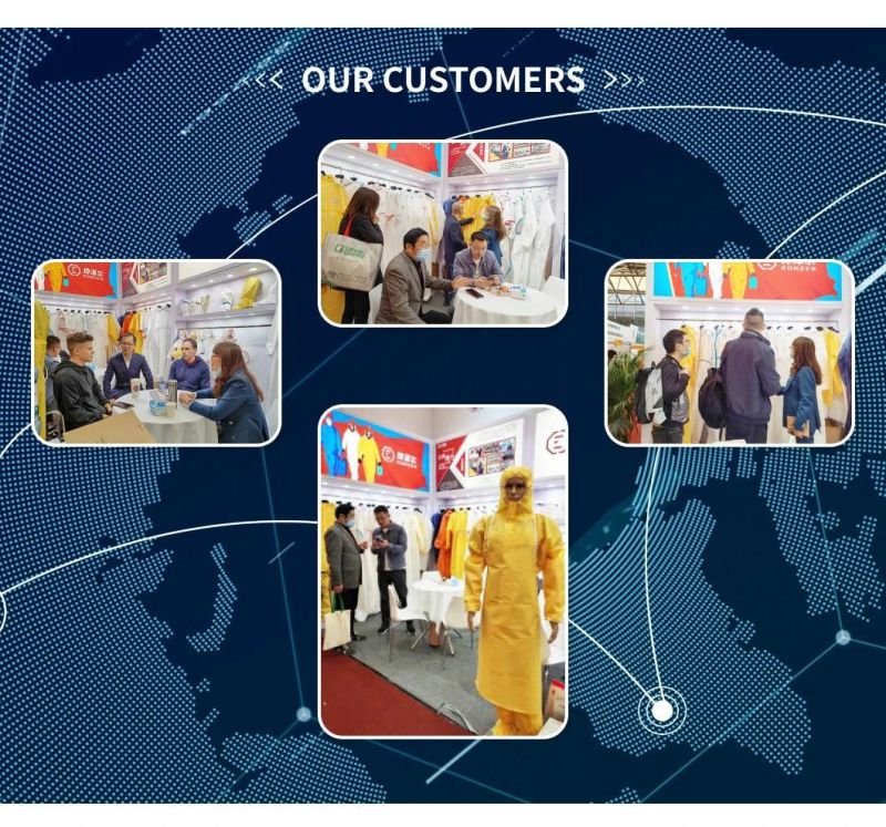 Disposable Heat Tape/Stripped Chemical Protective Coverall with No Logo Printing