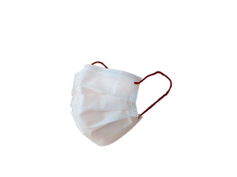 Fashion Stylish 3 Ply White Color Disposable Protective Mask Colorful Earloop