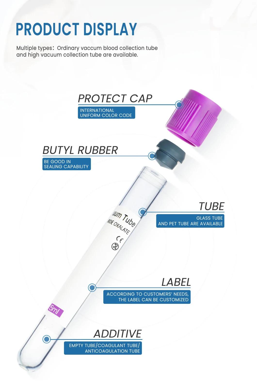 Cheap Price Medical Purple Vacuum/Non Vacuum K3 EDTA Blood Collection Tube
