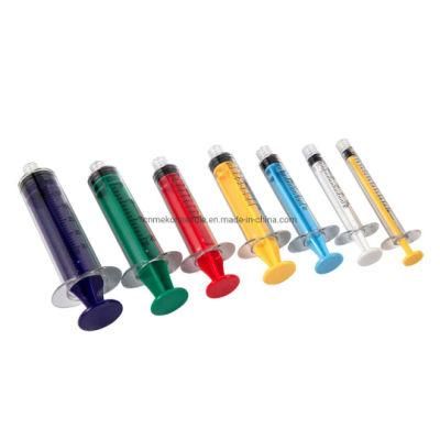 1ml 2ml 3ml 5ml 10ml 20ml 60ml Colored Plunger Luer Lock Polycarbonate Syringe PC Syringe