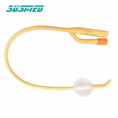 Medical Disposable Latex 3-Way Double Ballons Foley Catheter