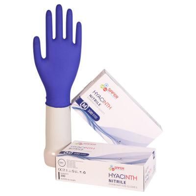 Nitrile Gloves Price Box with OEM Brand Service Cobalt Blue