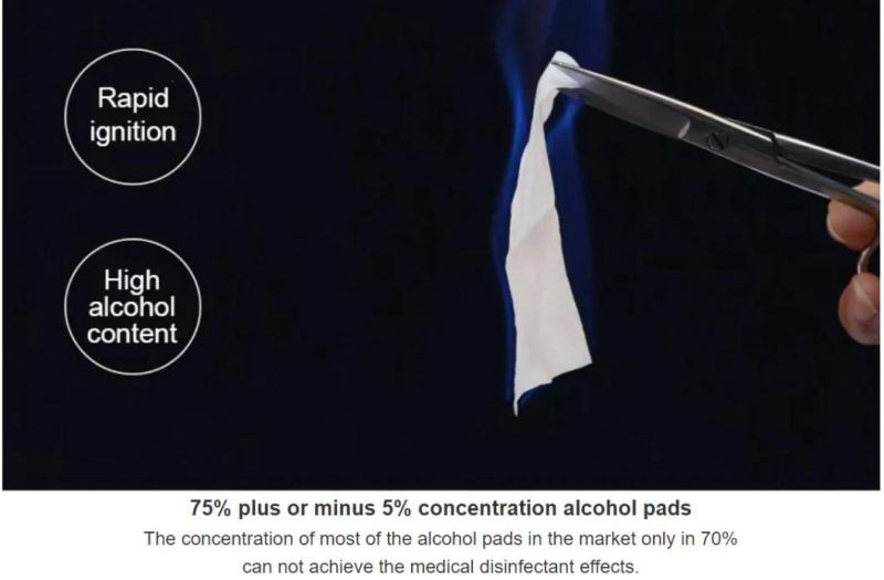 Customized Alcohol Prep Pad with 70%Ia Alcohol Swabs