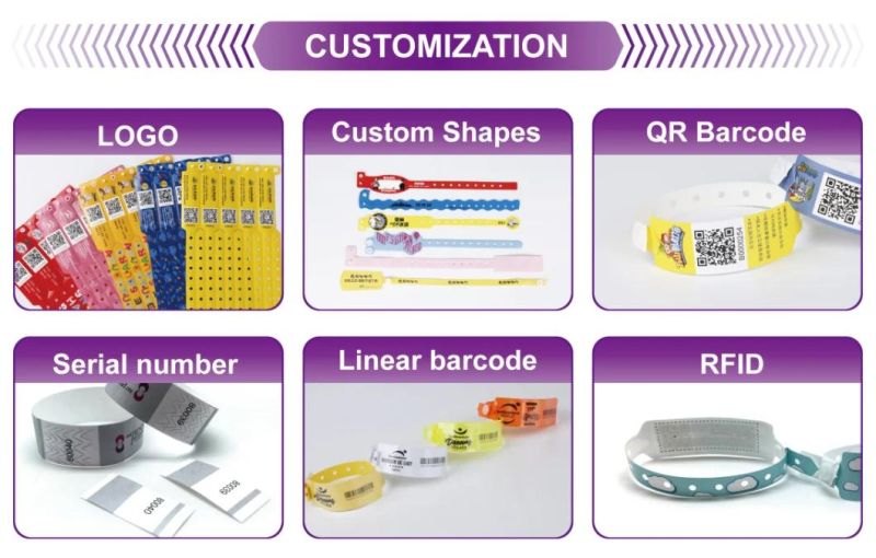 2021 Hot Sale Plastic Barcode/Qr Code Wristband for Event