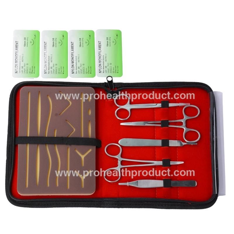 Medical Student  Training Suture Pad with Surgical Tool Suture Practice Kit