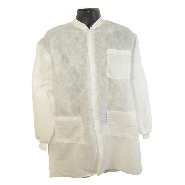 Non Woven Visitor′s Coats 35GSM Non-Woven Material White Color
